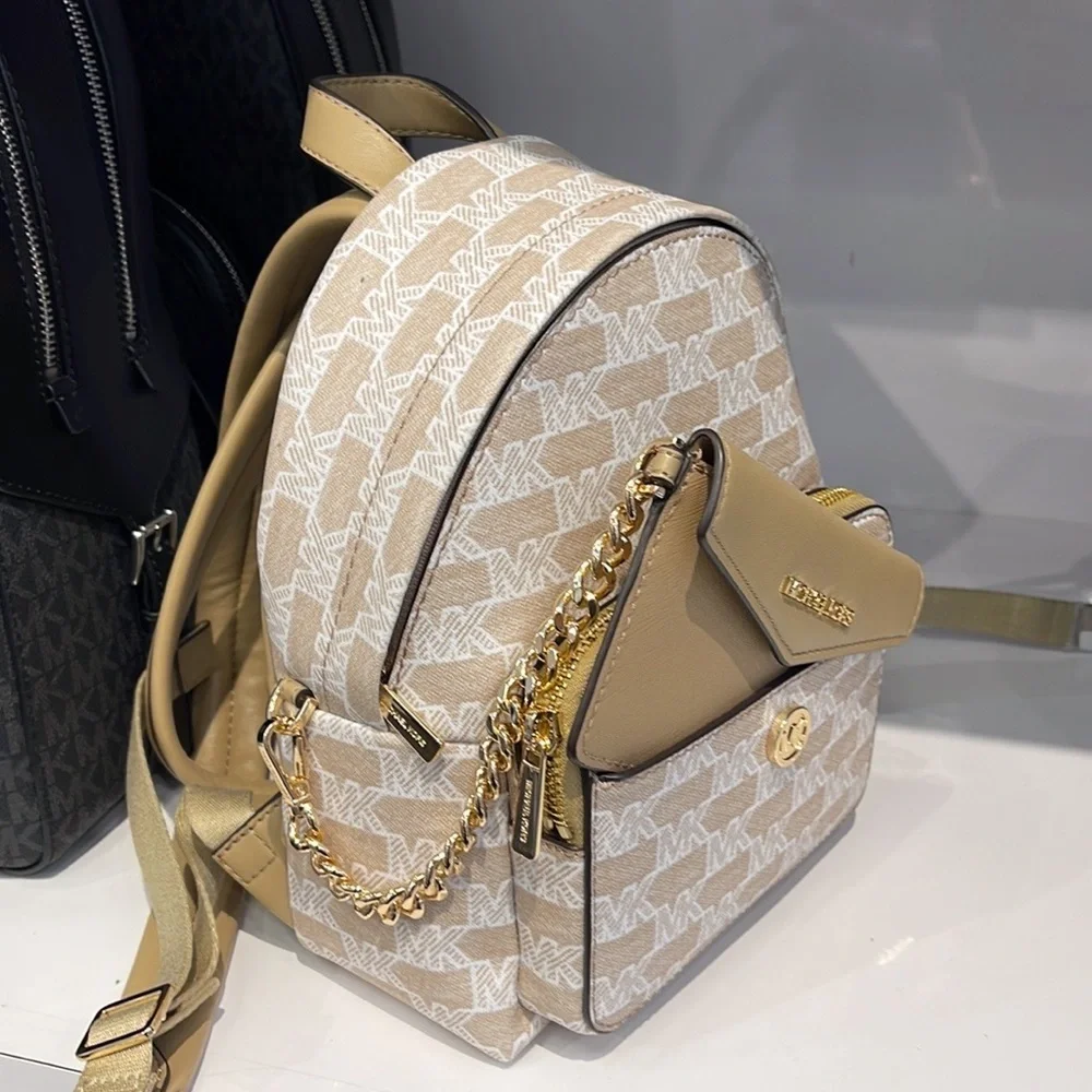 MICHAEL KORS Maisie Extra-Small Logo 2-in-1 Backpack Camel  NWT